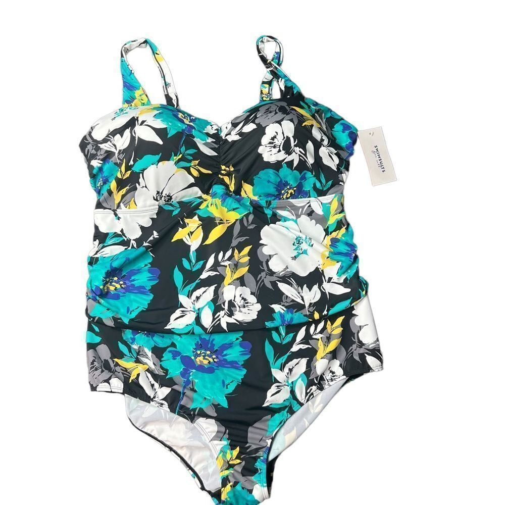 Swimsuits For All Floral One Piece Bathing Suit